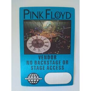 Pink Floyd Backstage Pass Momentary Lapse of Reason Tour 1987 Prog Rock Blue